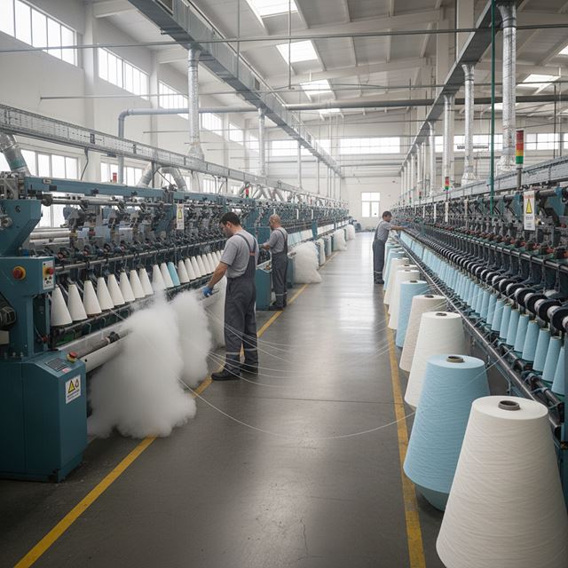 화학섬유 방적업