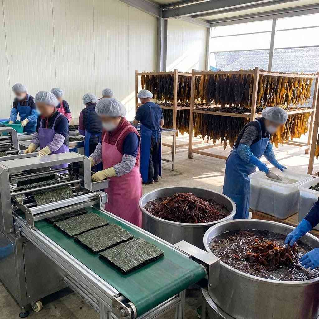 수산식물 가공 및 저장 처리업