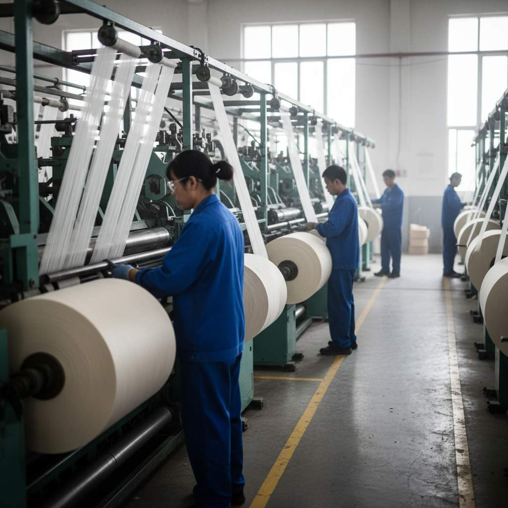 화학섬유 방적업