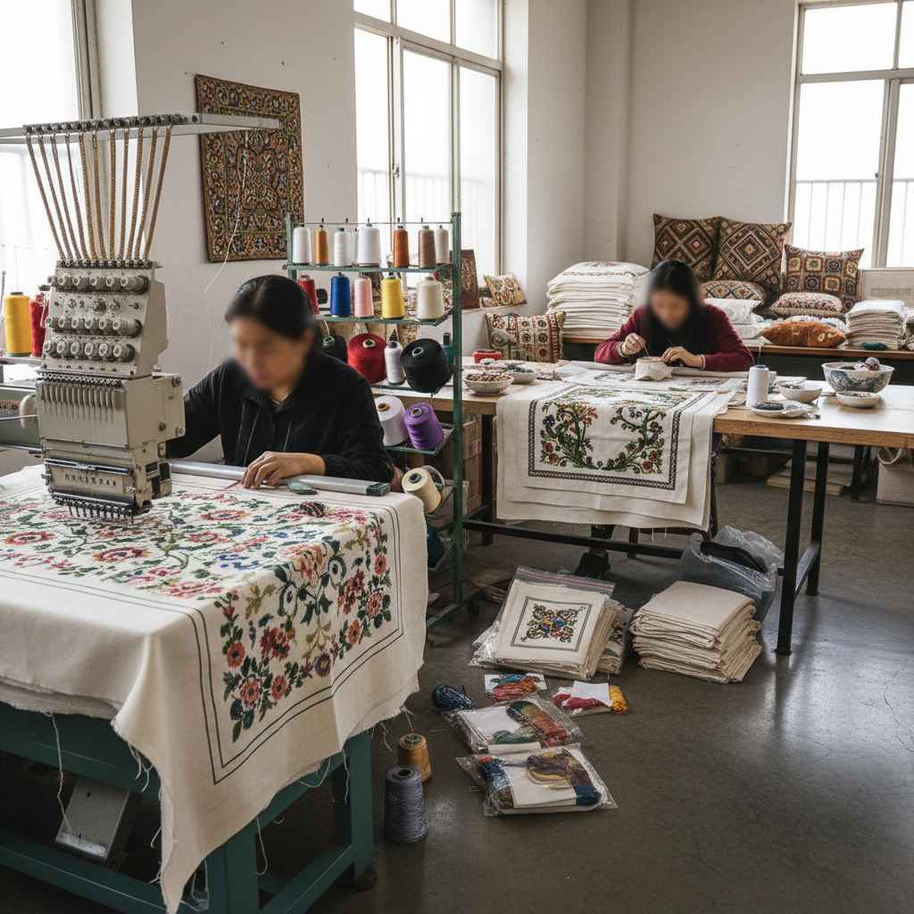 자수제품 및 자수용 재료 제조업