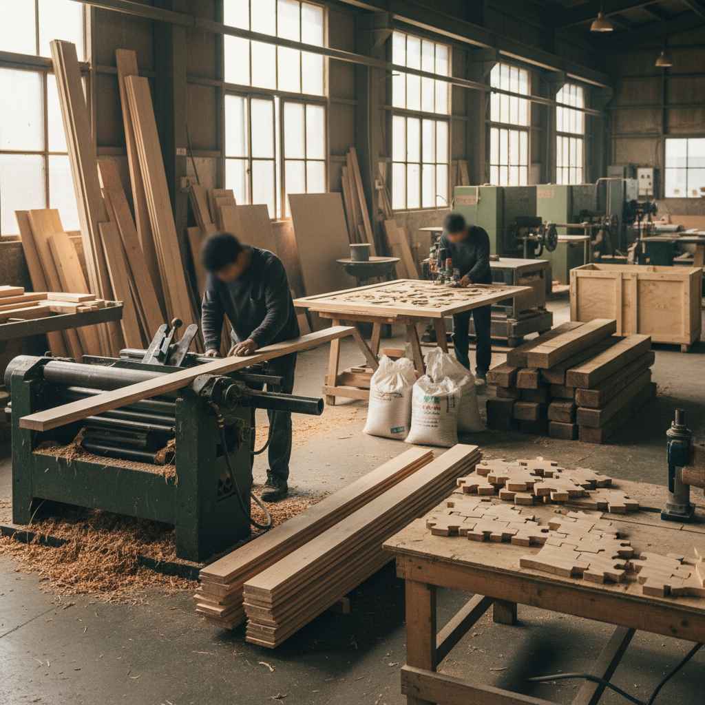 표면 가공목재 및 특정 목적용 제재목 제조업