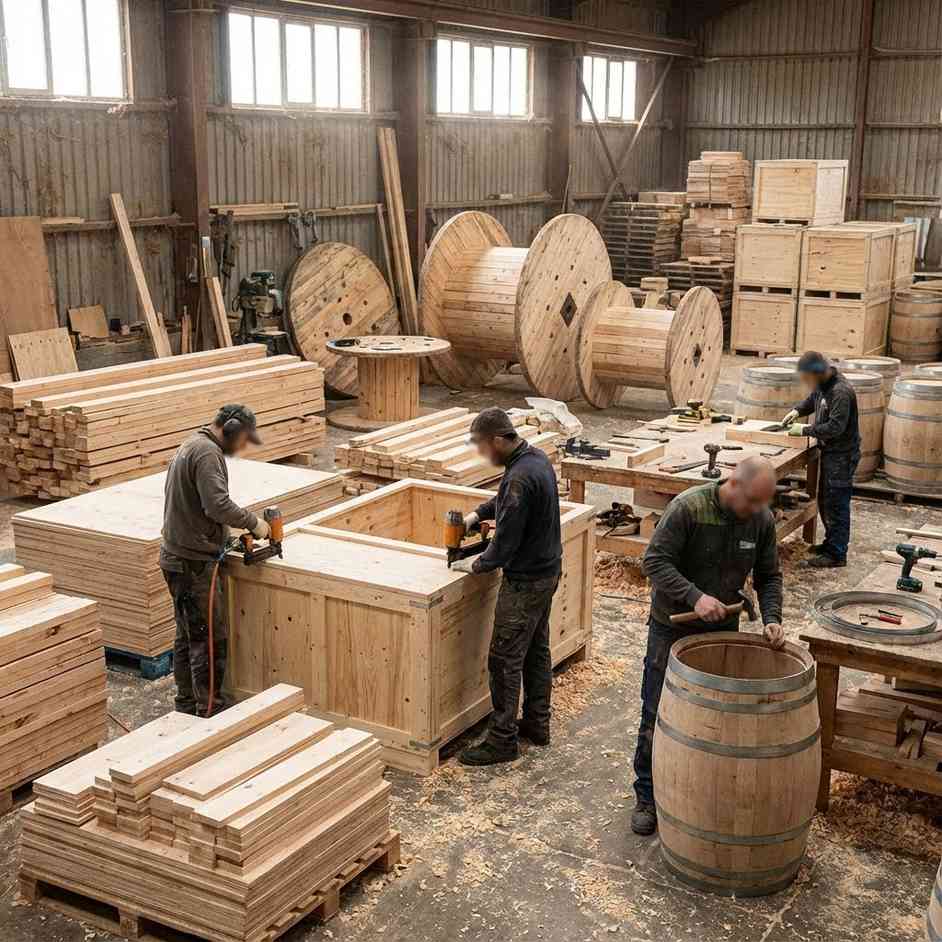 목재 포장용 상자, 드럼 및 유사 용기 제조업