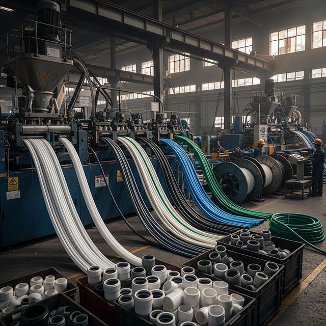 플라스틱 선, 봉, 관 및 호스 제조업