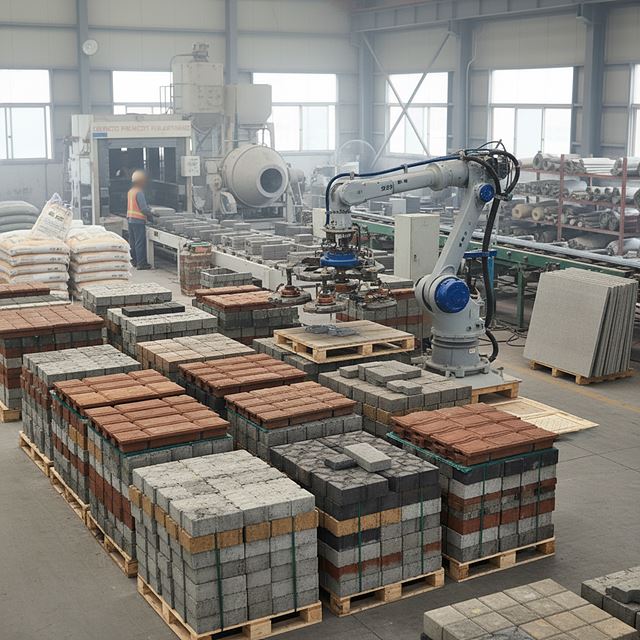 콘크리트 타일, 기와, 벽돌 및 블록 제조업