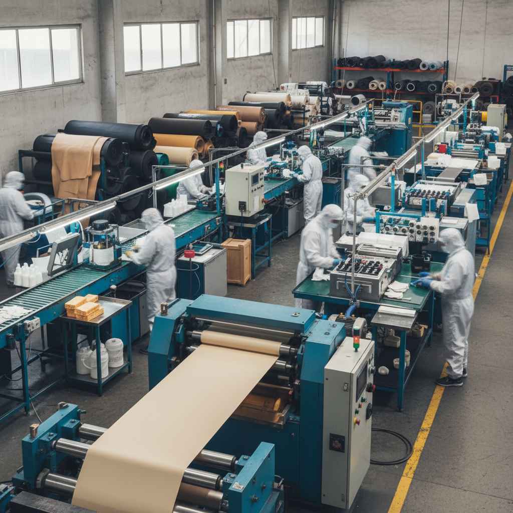 고무 의류 및 기타 위생용 비경화 고무제품 제조업