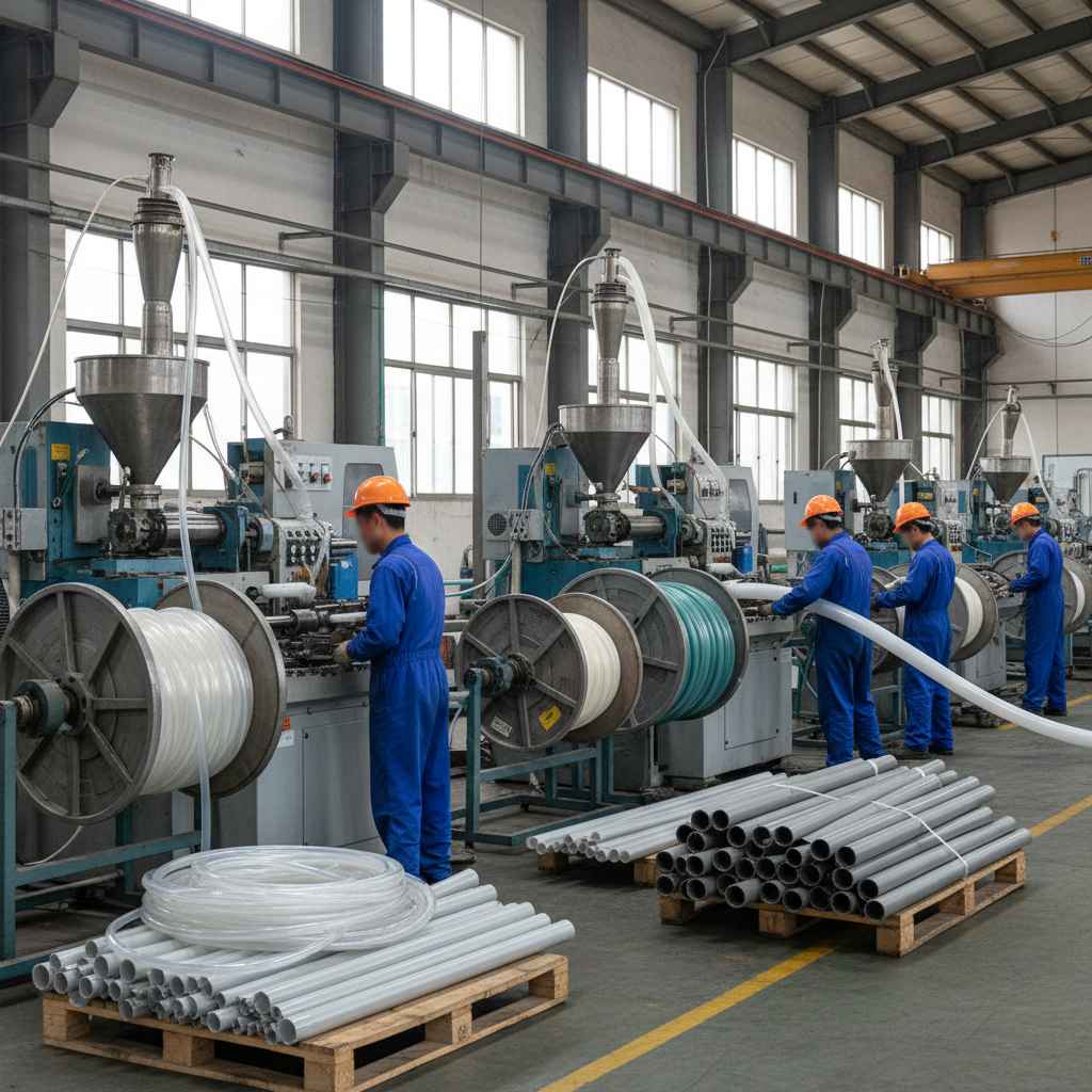 플라스틱 선, 봉, 관 및 호스 제조업