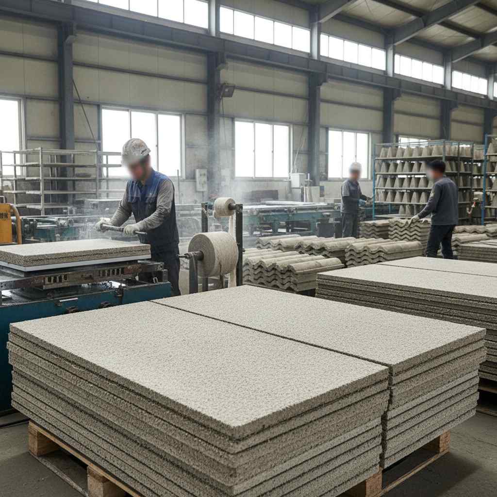 콘크리트 타일, 기와, 벽돌 및 블록 제조업