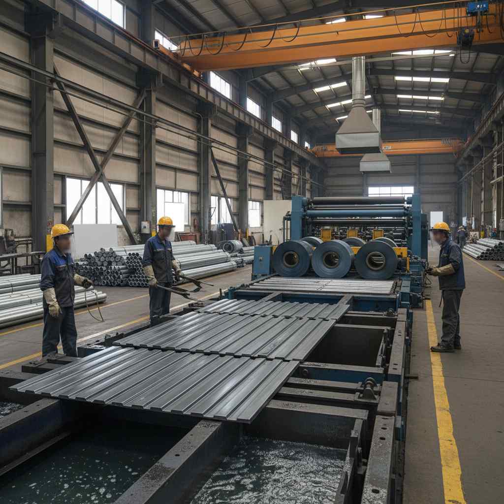 도금, 착색 및 기타 표면 처리 강재 제조업