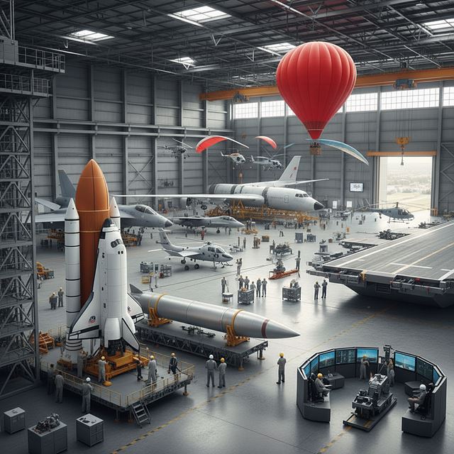유인 항공기, 항공우주선 및 보조장치 제조업
