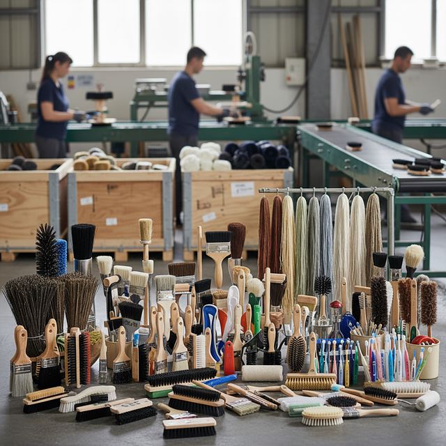 비 및 솔 제조업