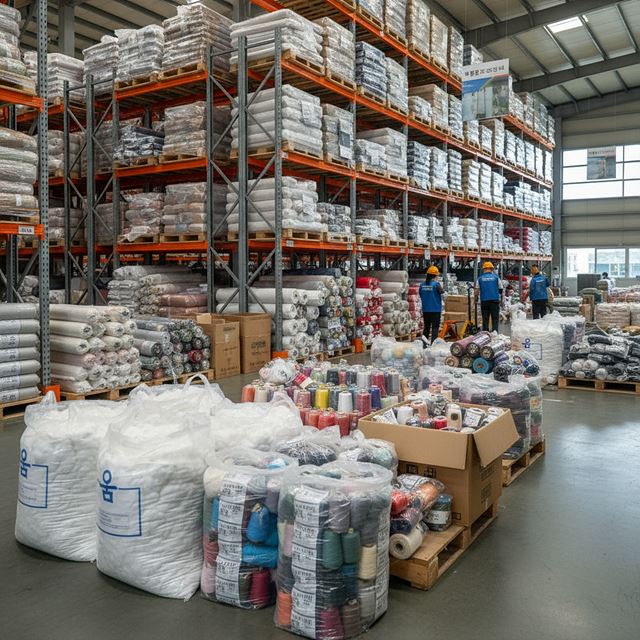 생활용 섬유 및 실 도매업