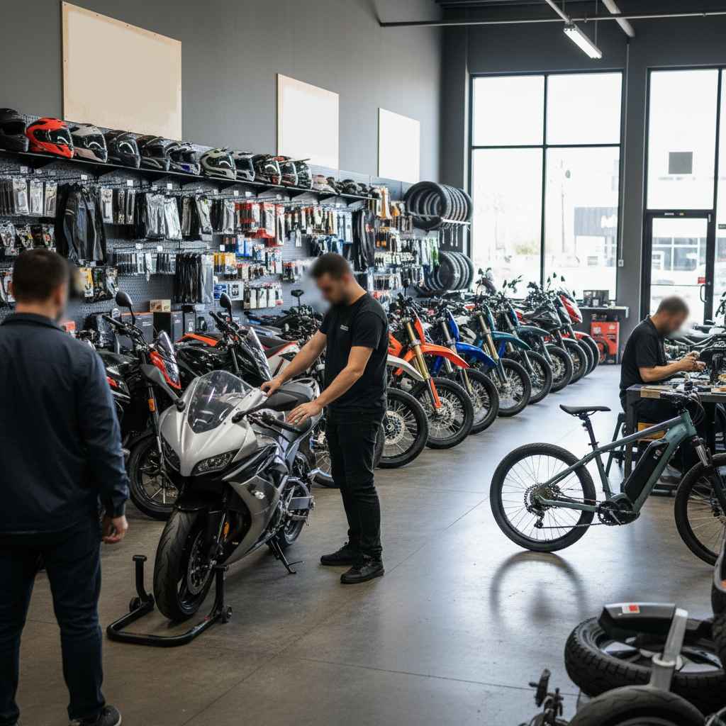모터사이클 및 부품 소매업