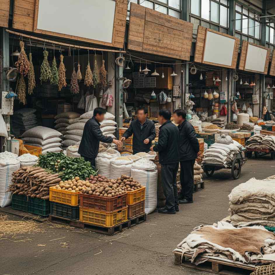 산업용 농ㆍ축산물, 섬유 원료 및 동물 중개업