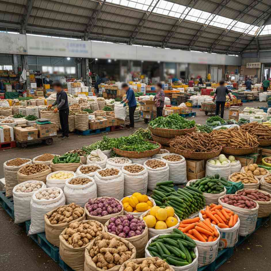 채소류, 서류 및 향신작물류 도매업