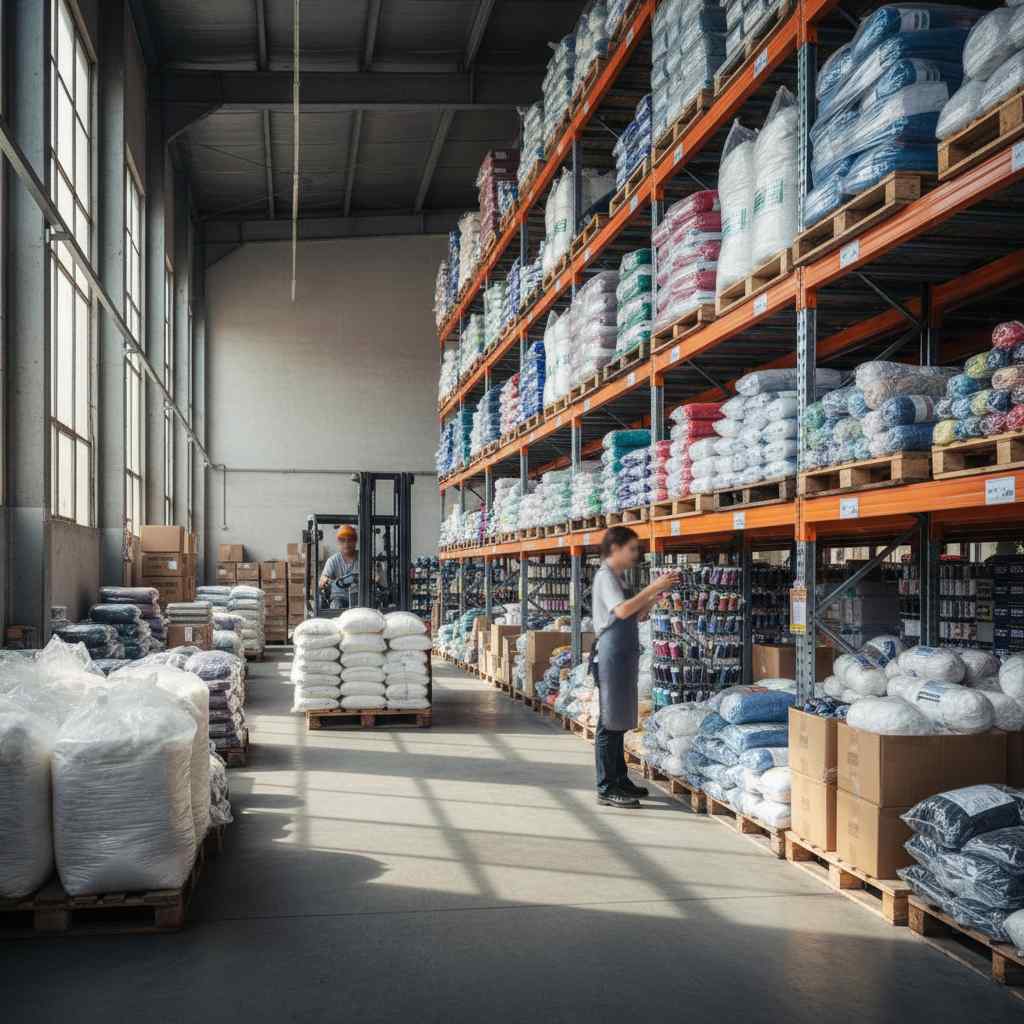 생활용 섬유 및 실 도매업