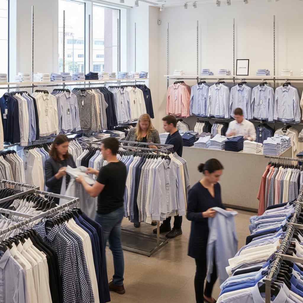 셔츠 및 블라우스 소매업