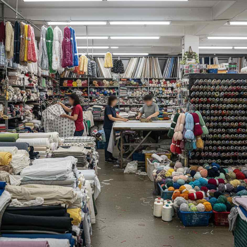 섬유 원단, 실 및 기타 섬유제품 소매업