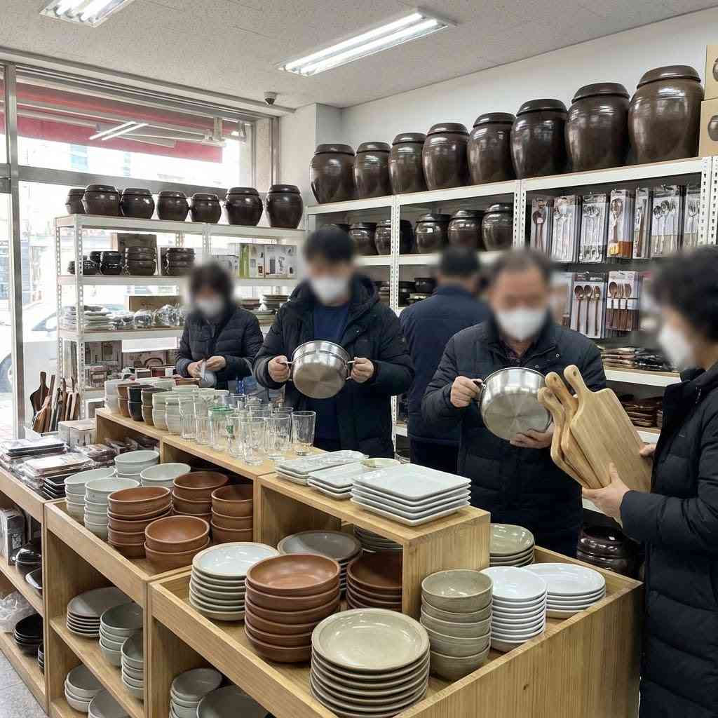 주방용품 및 가정용 유리, 요업제품 소매업