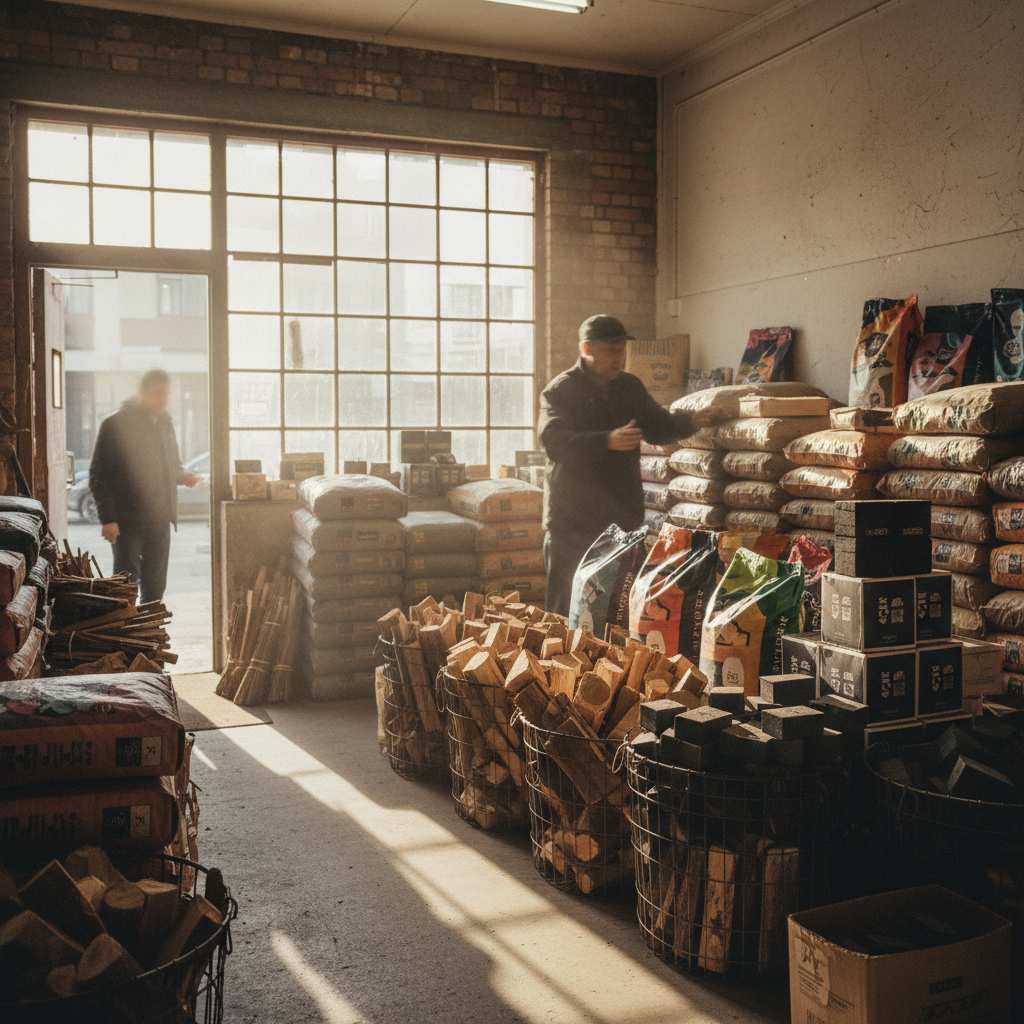 가정용 고체 연료 소매업