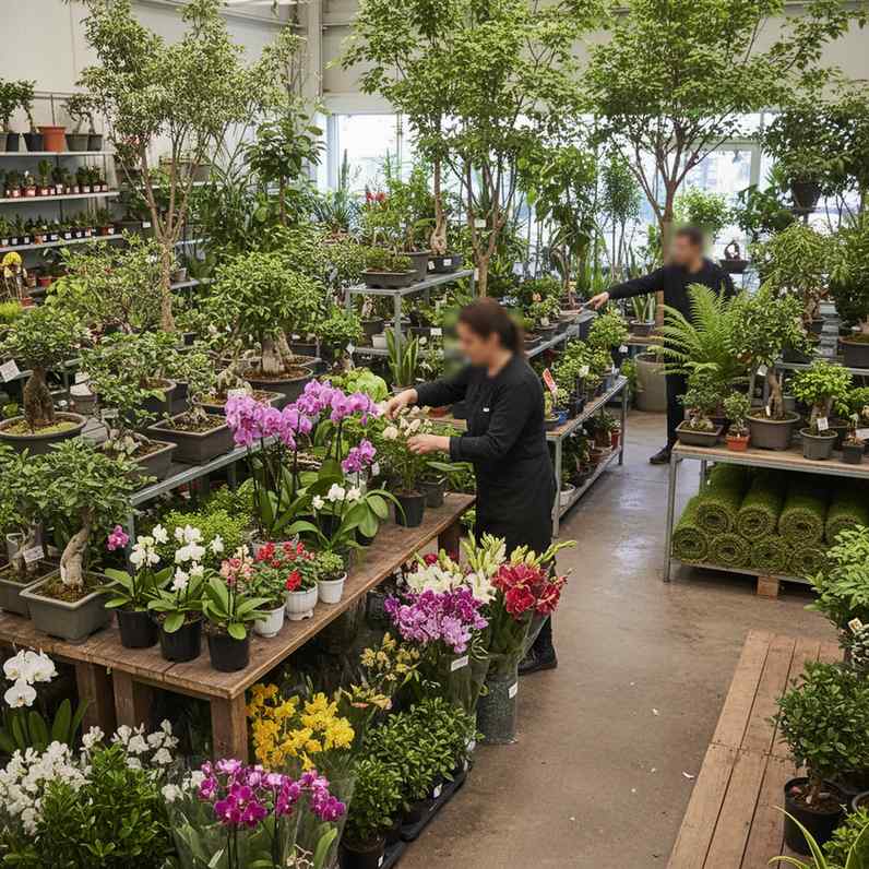 화초 및 식물 소매업