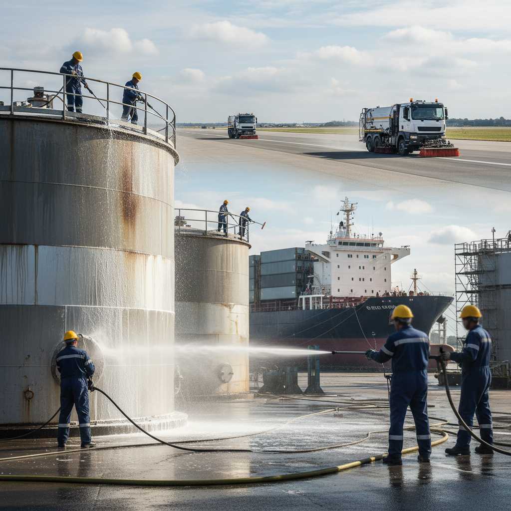 산업설비, 운송장비 및 공공장소 청소업