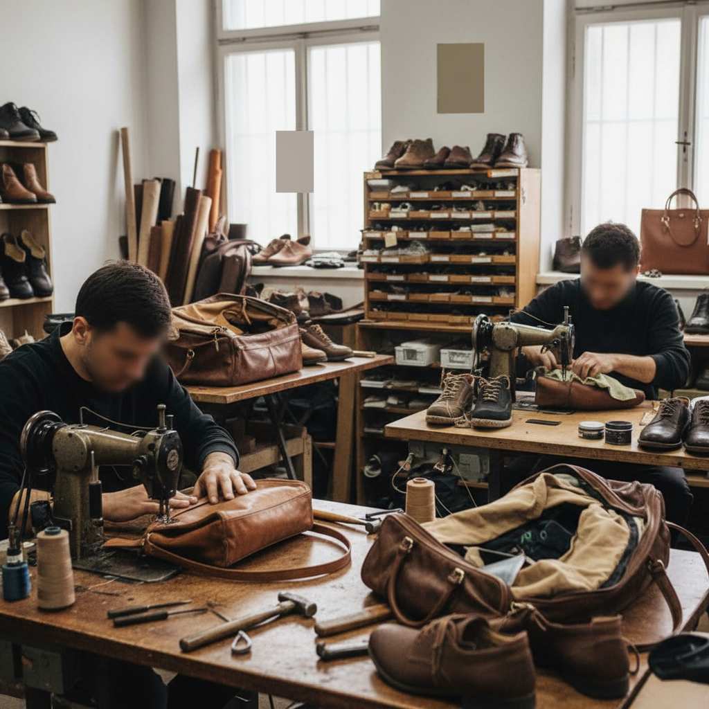 가죽, 가방 및 신발 수리업